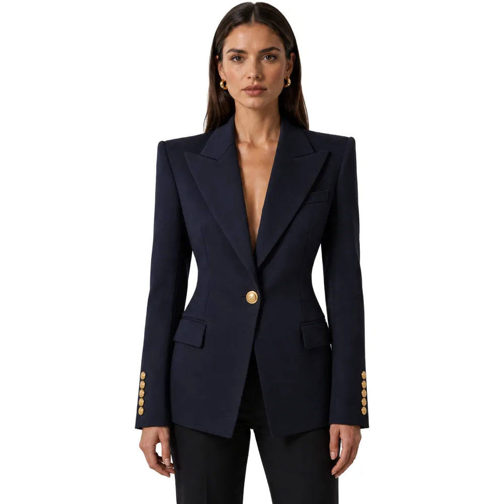 Balmain Jacket Single-Breasted Blue