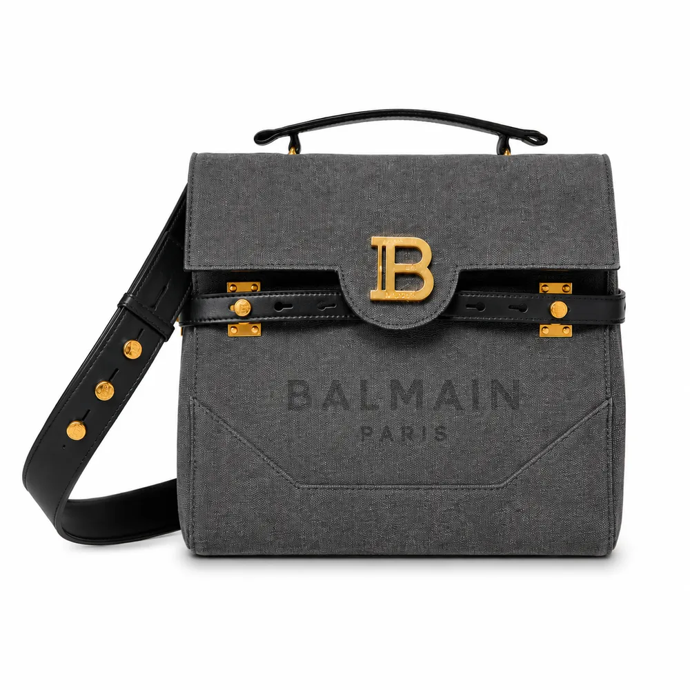 Balmain b-buzz Handle Bag Tela Black
