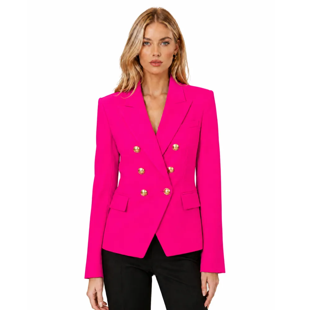 Balmain Jacket Double-Breasted Fuchsia
