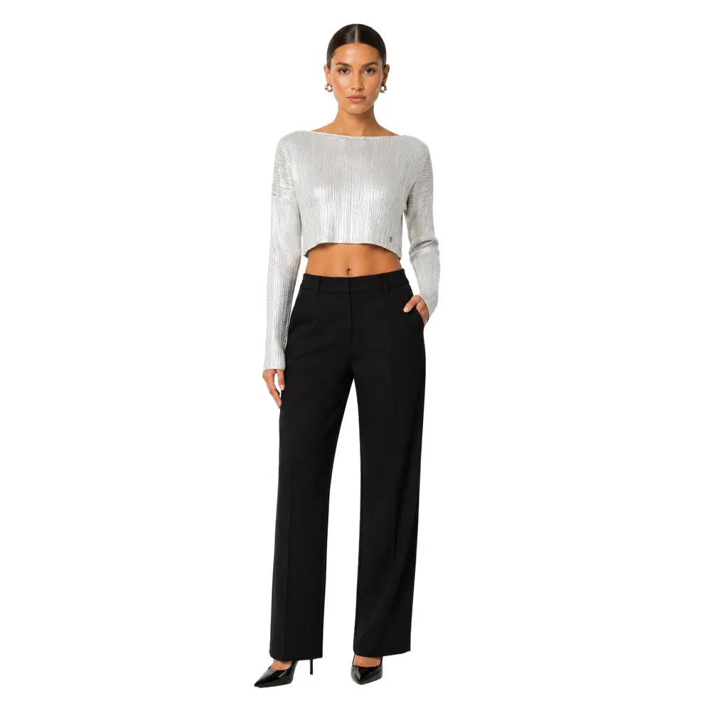Balmain Top Sleeve Long Grey