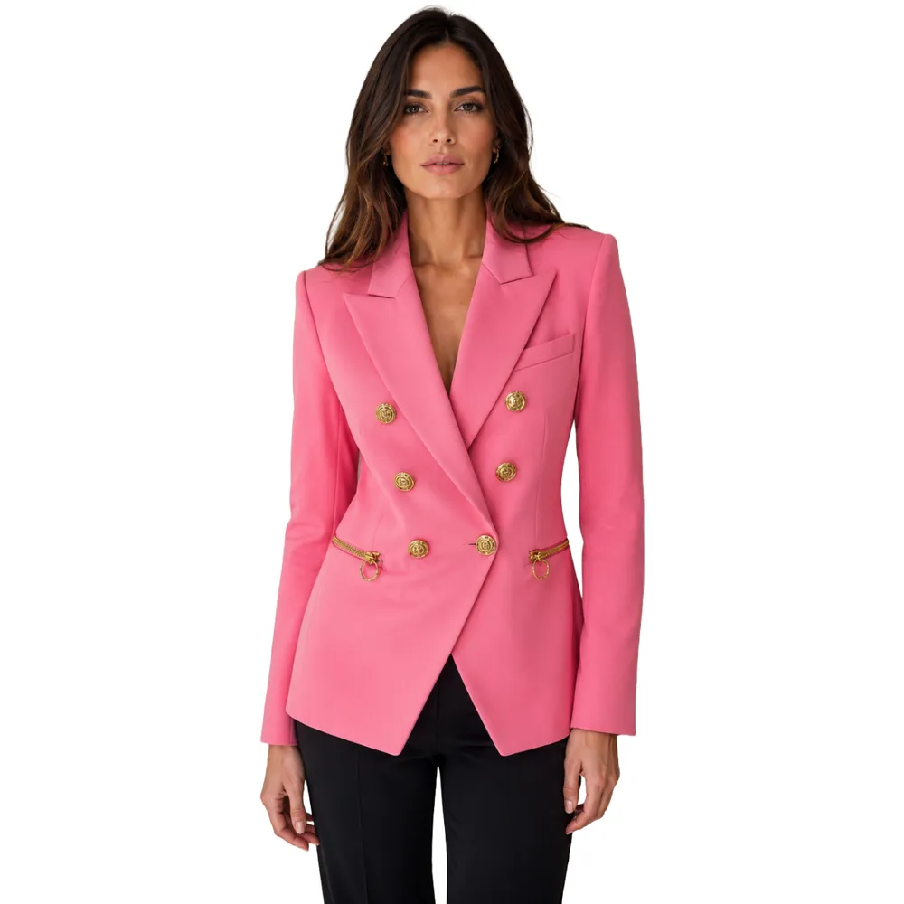 Balmain Blazer Double-Breasted Pink