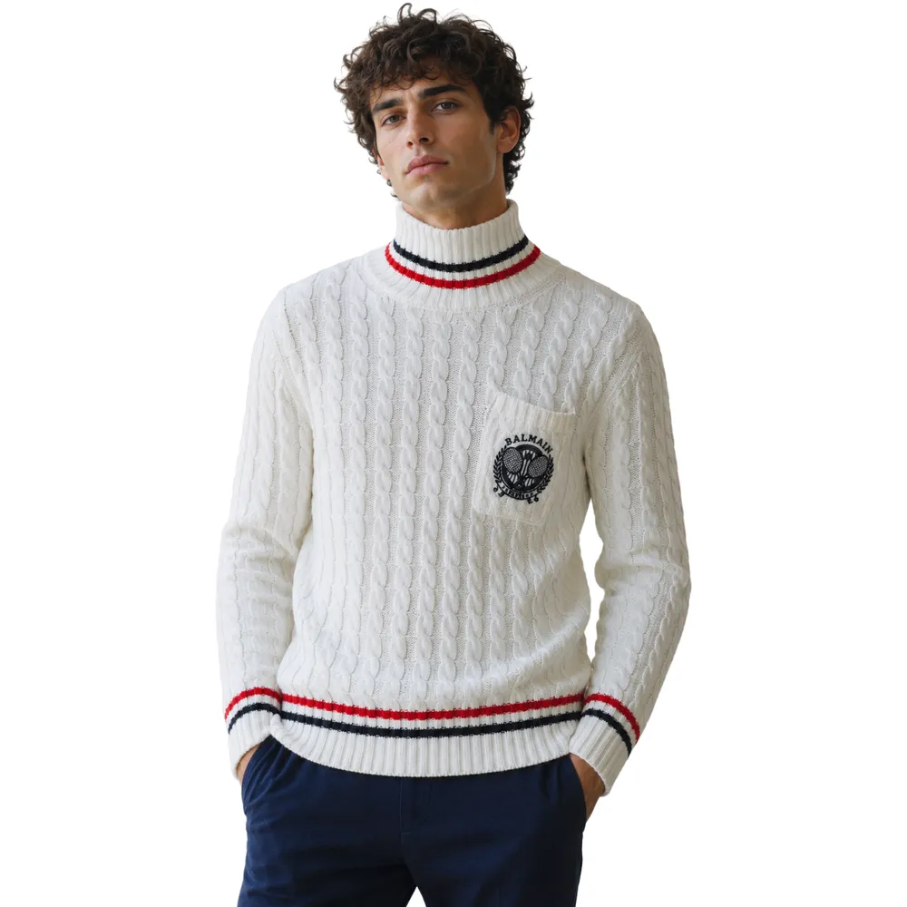 Balmain Sweater Turtleneck White