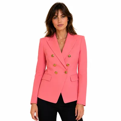 Balmain Blazer Double-Breasted Pink