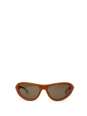 Bottega Veneta Brown Acetate Sunglasses