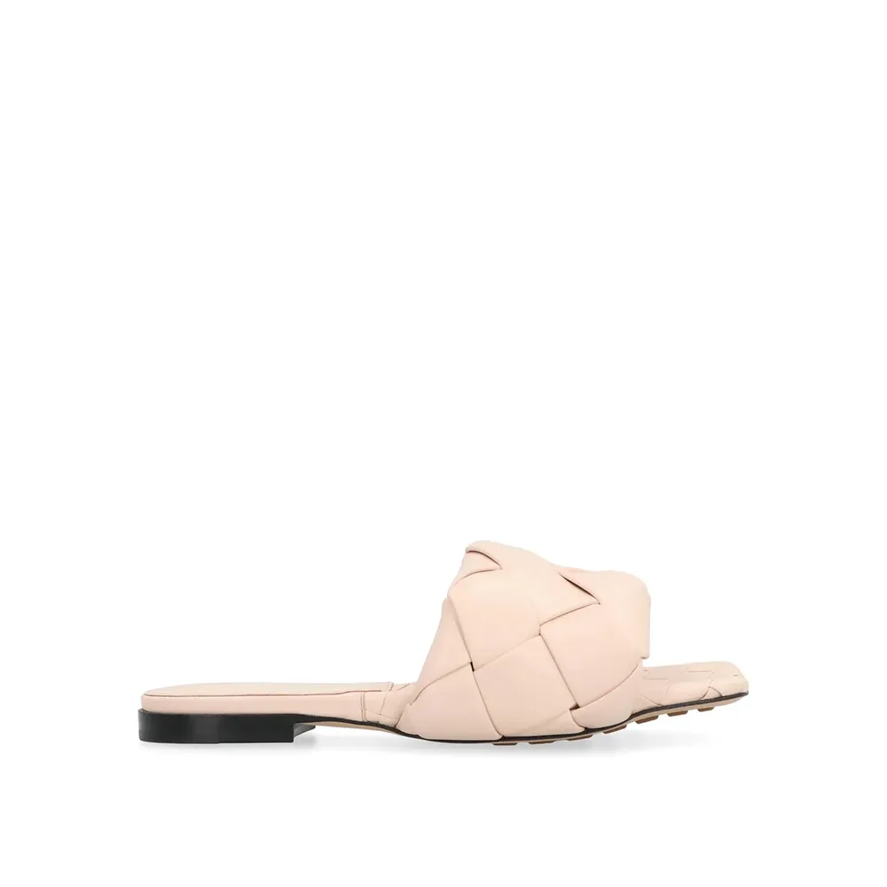 Bottega Veneta Lido Leather Flat Sandals