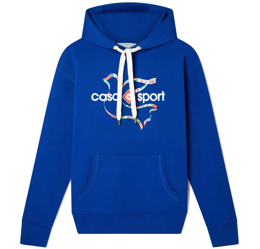Casablanca Drapeau Collombes Printed Sweatshirts Blue