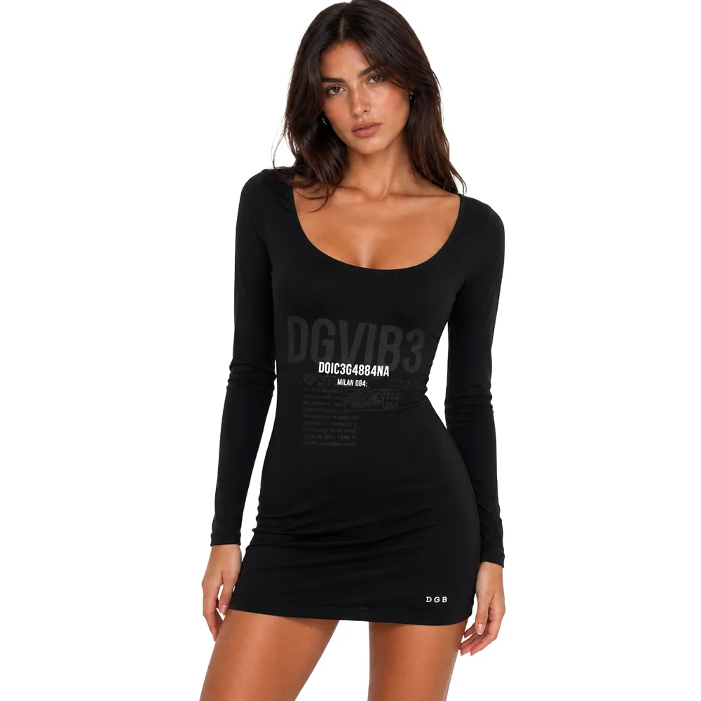 Dolce & Gabbana Dress Print Frontale Black