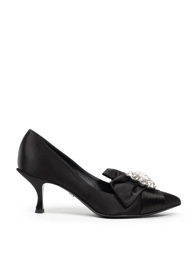 Dolce & Gabbana Satin Pumps With Jewel