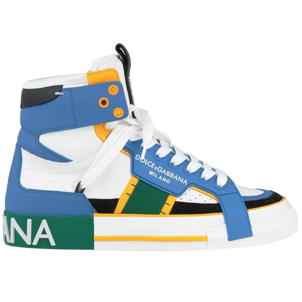 Dolce & Gabbana Sneakers Leather Nappata Multicolor