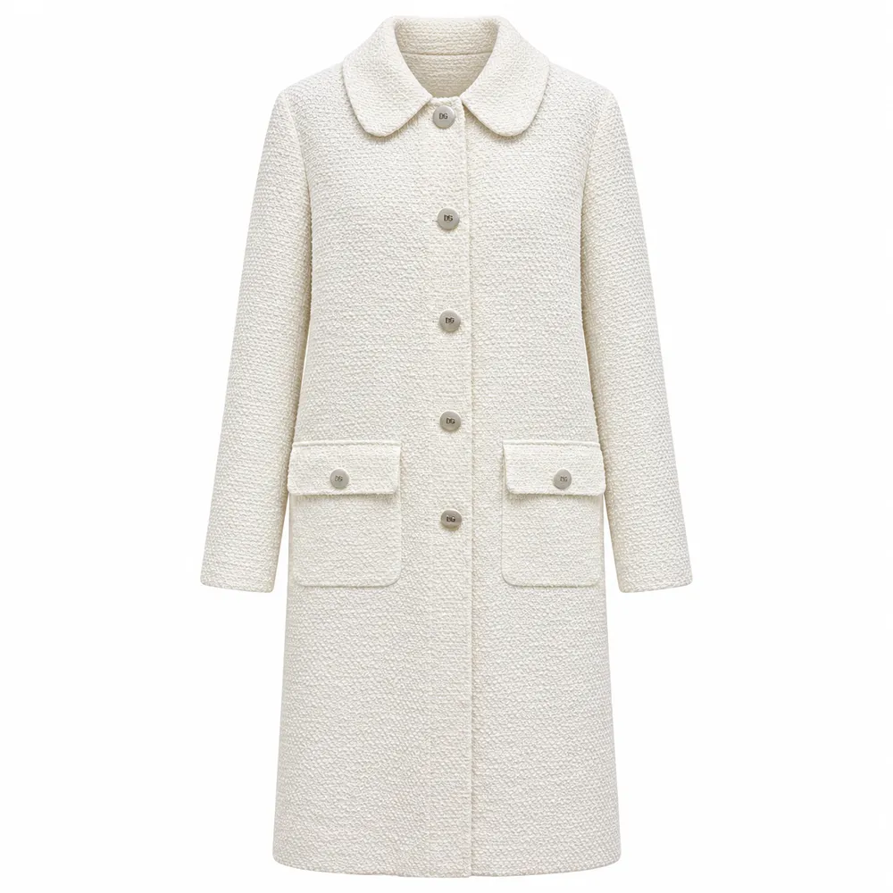 Dolce & Gabbana Coat Fibra Cammello White
