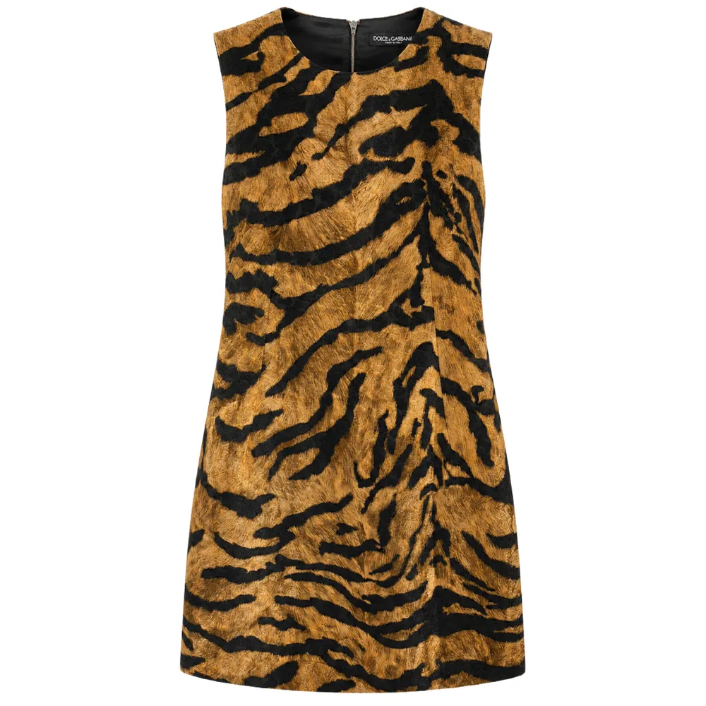 Dolce & Gabbana Dress Tigre Brown
