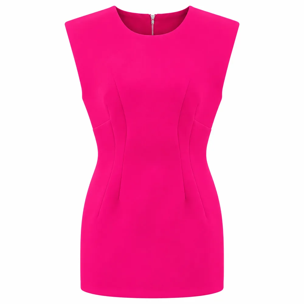 Dolce & Gabbana Sheath Dress Sleeveless Fuchsia