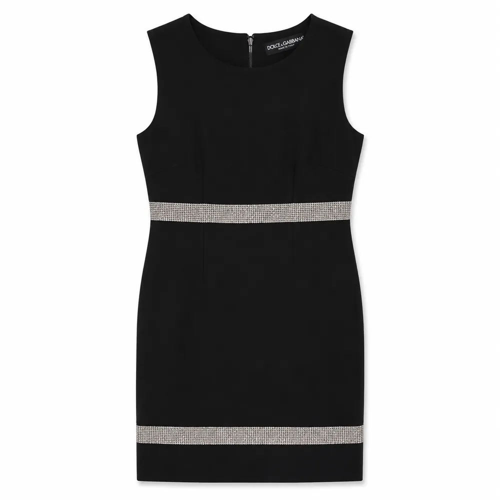 Dolce & Gabbana Dress Sleeveless Cristalli Black