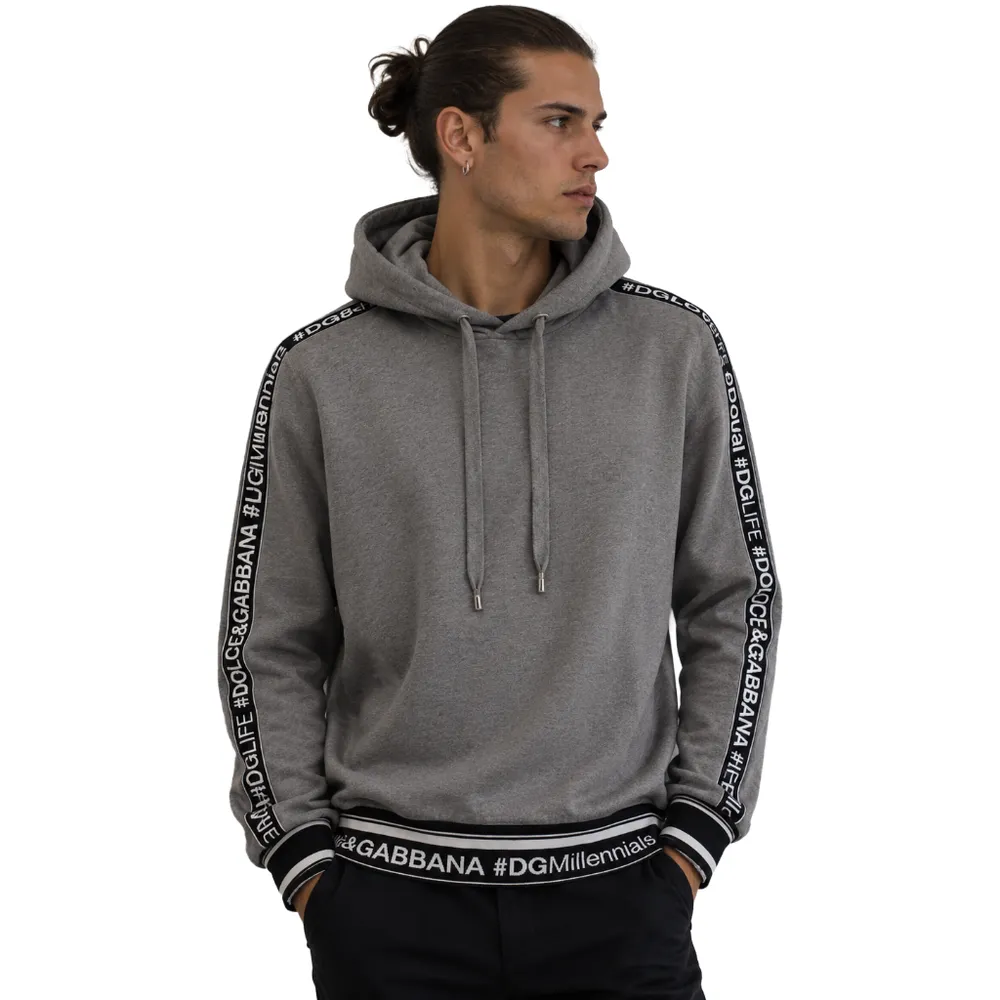 Dolce & Gabbana Sweatshirt Bande Logate Grey