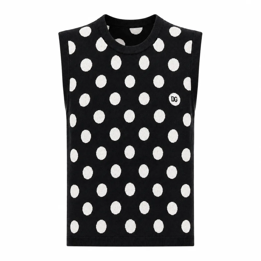 Dolce & Gabbana Top Polka Dot Black