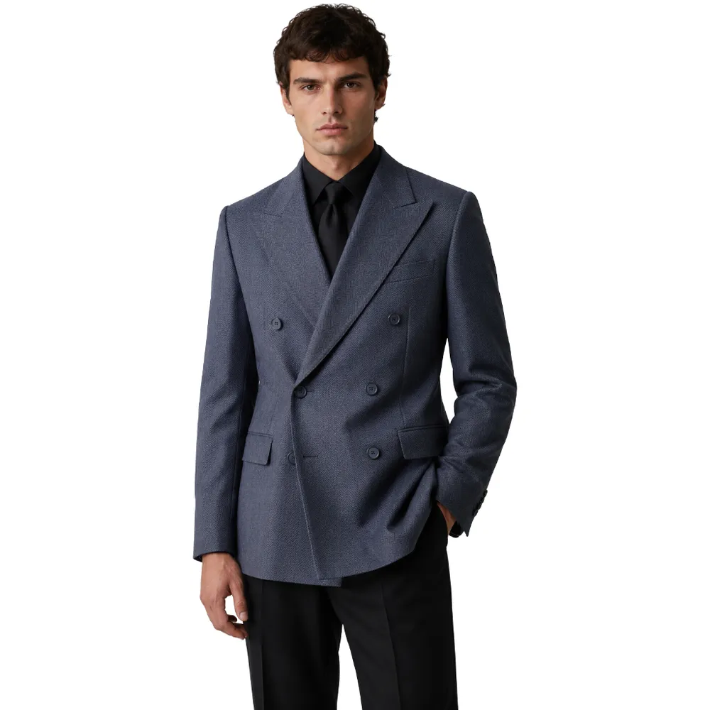 Dolce & Gabbana Jacket Double-Breasted Sicilia Blue