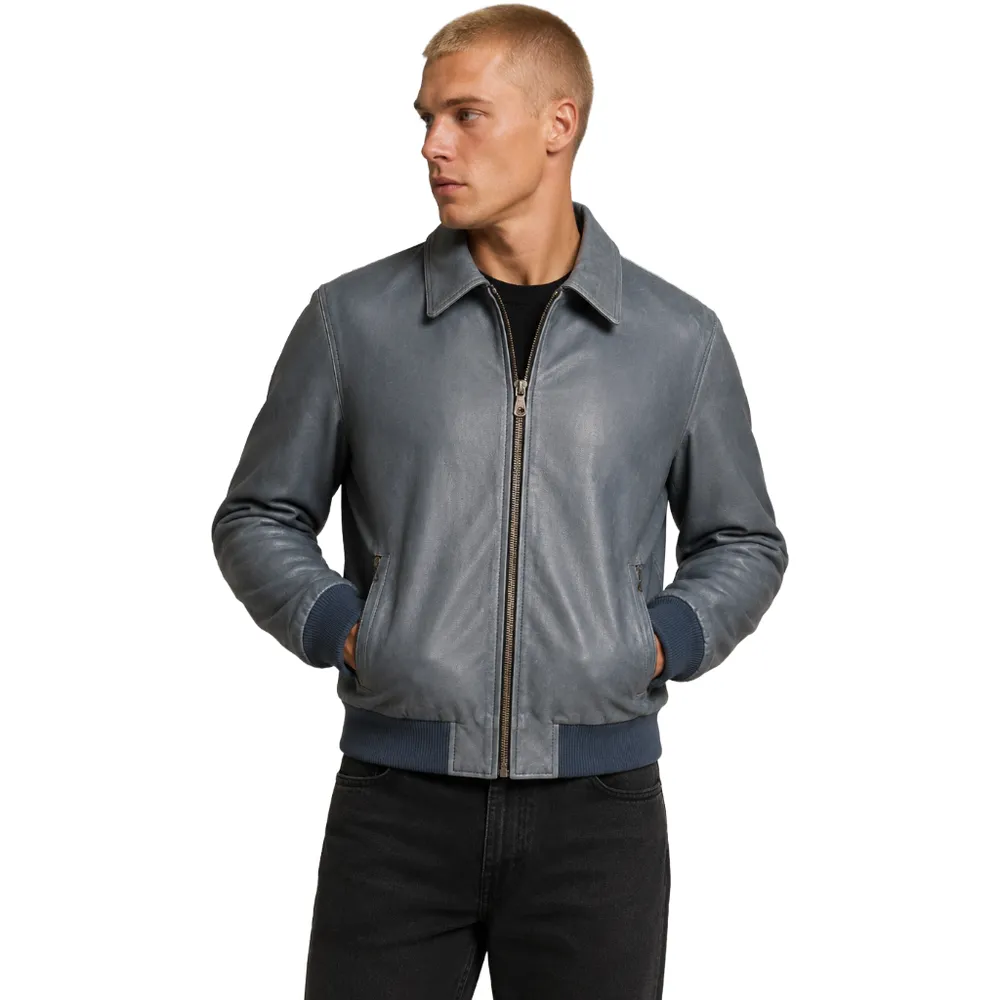 Dolce & Gabbana Jacket Leather Light Blue