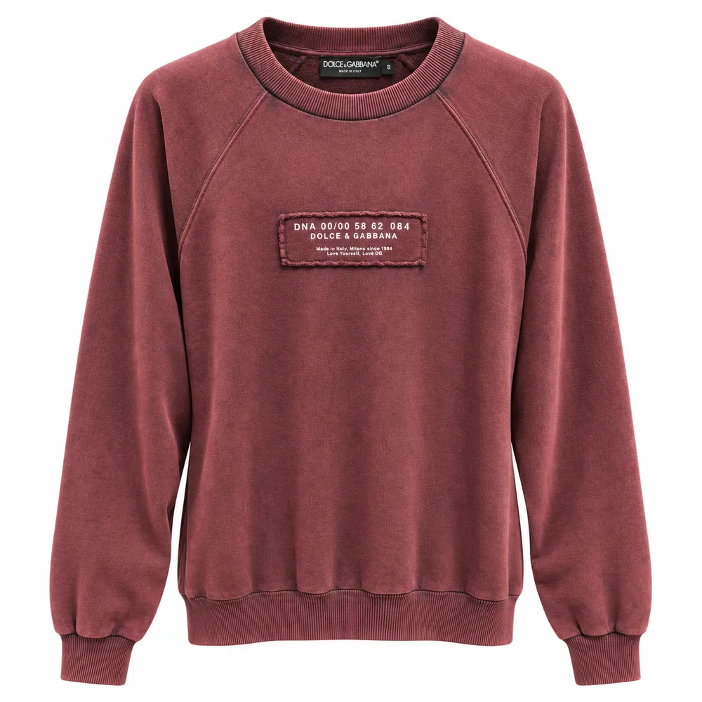 Dolce & Gabbana Sweatshirt Crew Neck Sleeve Long Red