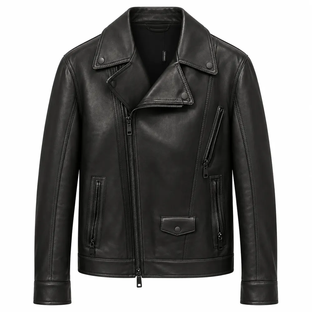 Dolce & Gabbana Chiodo Leather Jackets Black