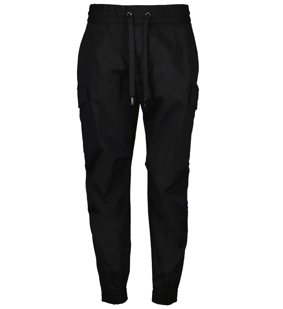 Dolce & Gabbana Cotton Cargo Pants Trousers Black