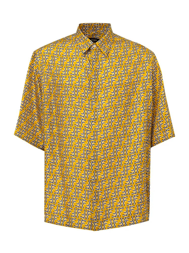 Fendi Half-Sleeve Shirt Yellow