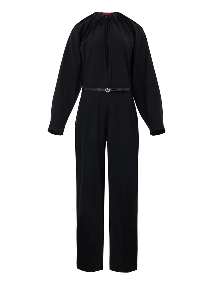 Gucci Black Tracksuit Dress with Belt