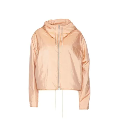 Jil Sander Blend Silk Zip-Up Hooded Jacket