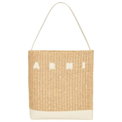 Marni Medium Museo Hobo Bag Beige