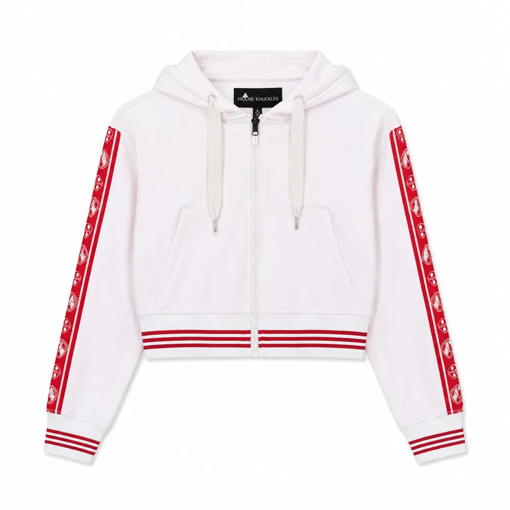 Moose Knuckles Sweatshirt Cropped Jarry White