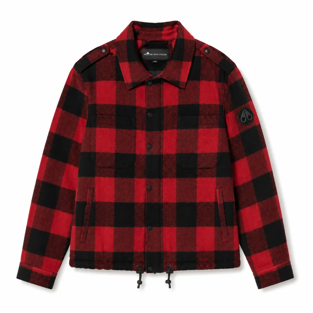 Moose Knuckles Jacket Scozzese Red