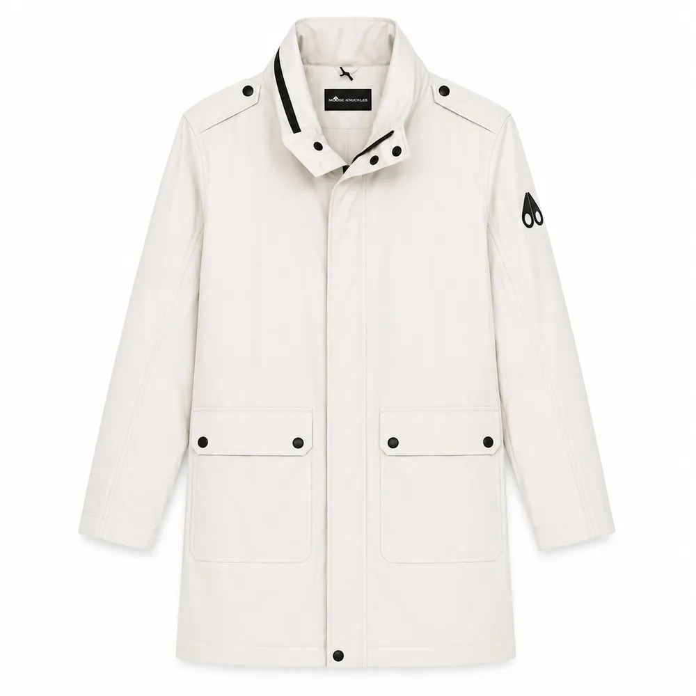 Moose Knuckles Jacket Rainproof Long White