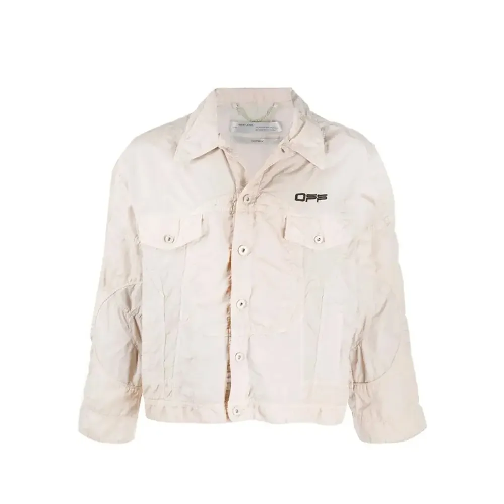 Off-White Logo Windbreaker Bomber Jacket