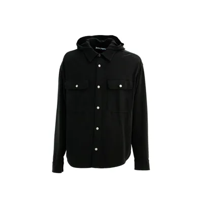 Palm Angels Classic Logo Hooded Overshirt