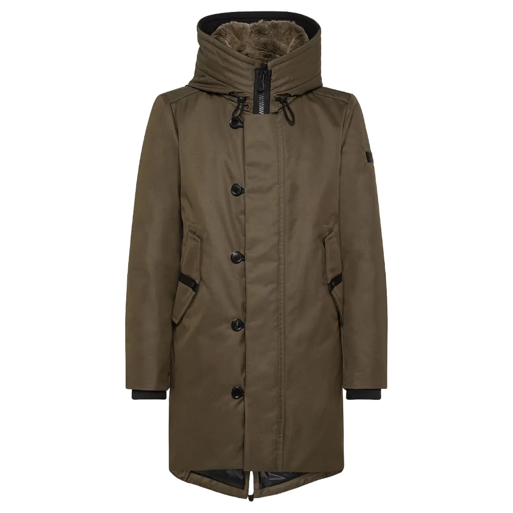 Peuterey Down Jacket Kasa Fur Green