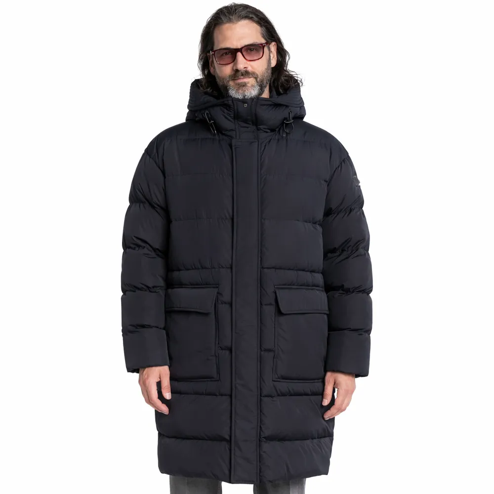 Peuterey Down Jacket Padded Long Black