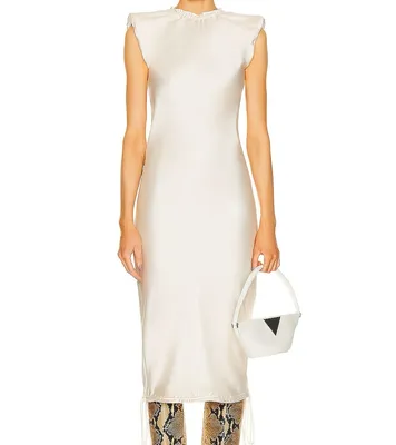 The Attico Dress Color Latte White