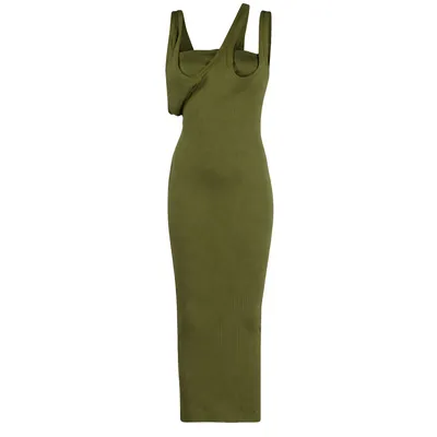 The Attico Dress Asimmetrico Green