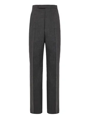Thom Browne Grey Wool Tailored Trousers
